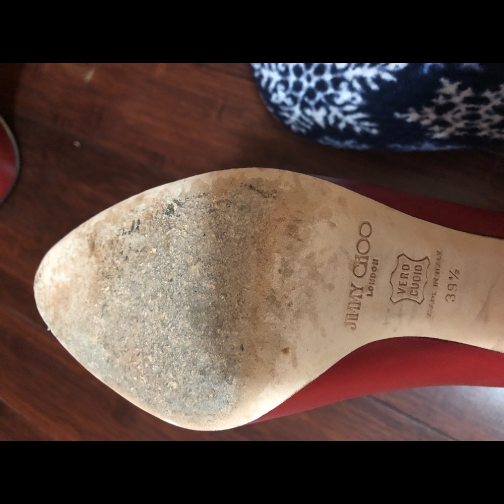 Jimmy Choo red vero cuoio pumps - Picture 4 of 8